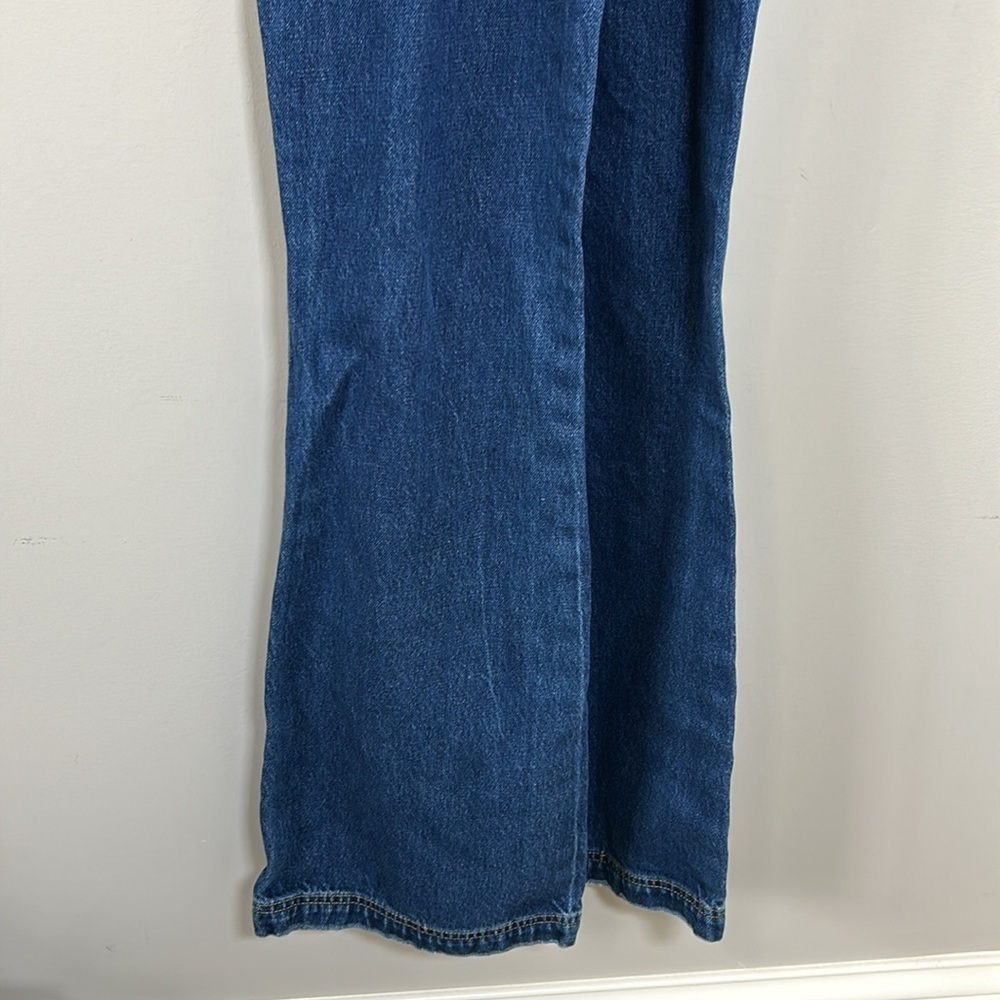 Free People Blue Denim Wide-Leg Overalls Jumpsuit - Picture 11 of 15